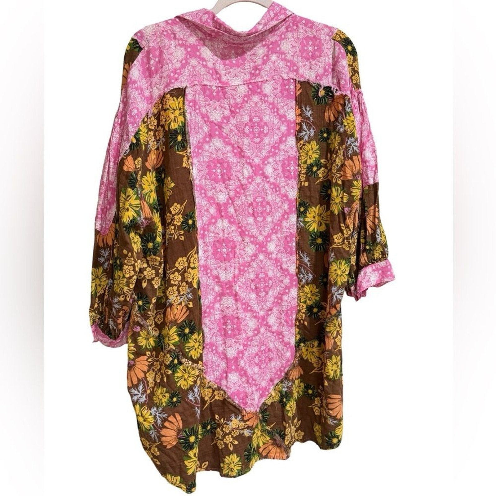 POL Patchwork Floral Button-Down Shirt – Women’s … - image 8