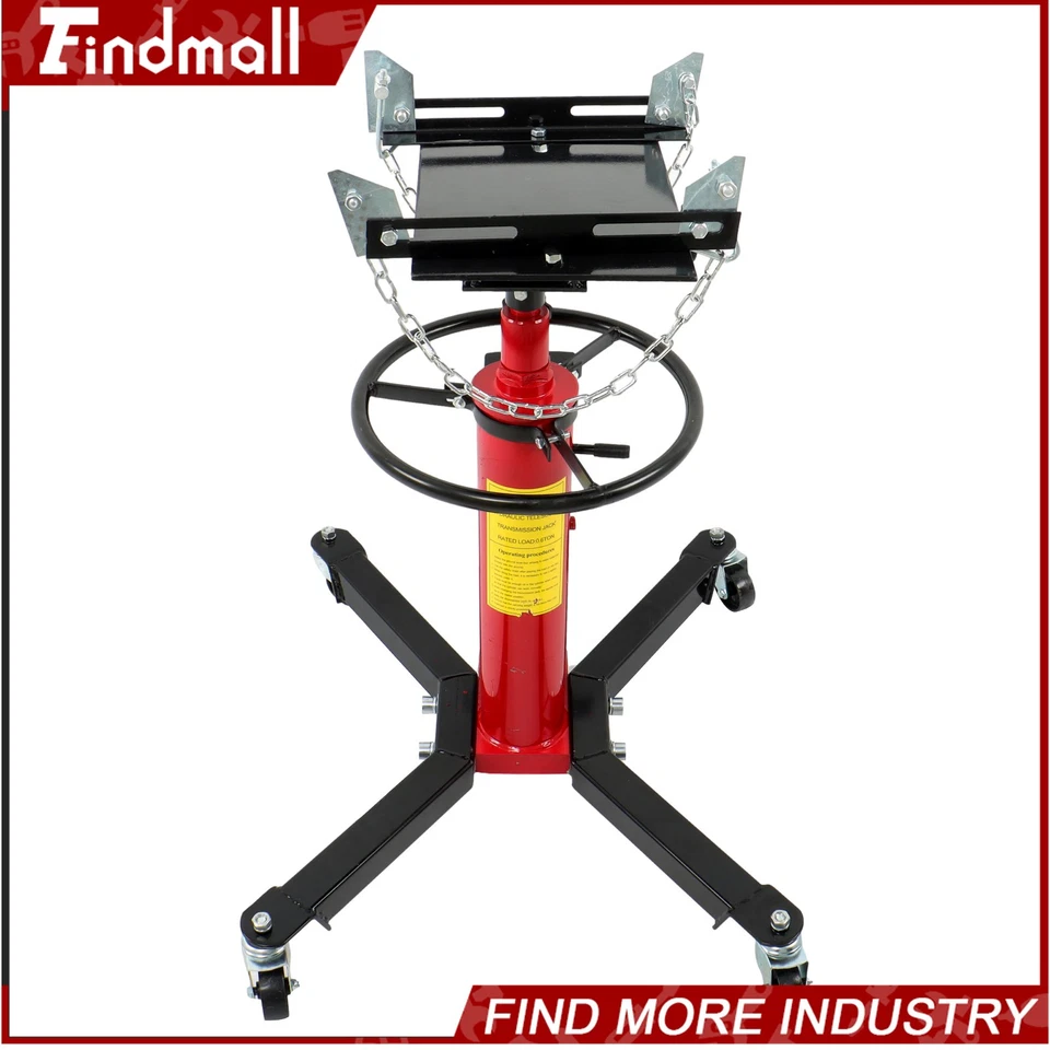 Gato de transmisión hidráulica Findmall 1322-1660LBS 2 etapas con rueda giratoria 360° Foto 4 de 4