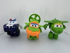 Super Wings Transforming Airplane Figure Lot of 3 Toys Swampy Kim Mira
