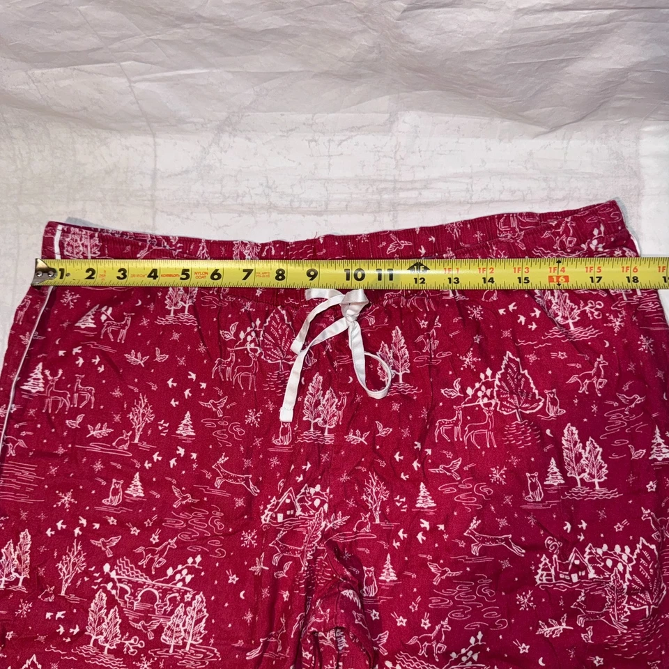 Pantalones de salón pijama de Navidad de reno rojo para mujer Victoria's Secret L Foto 3 de 4