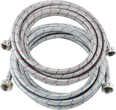 #ad 2PCS 15FT Washing Machine Hose Long Water Supply Hoses Hot And Cold Connection $39.99