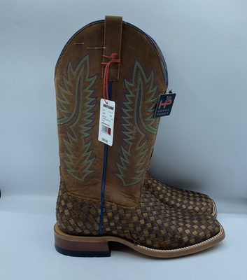 #ad Horse Power Boots Mens 8 D Brown Unbeweavable Broad Square Toe Western Cowboy $199.97