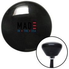 Made In The USA Black Retro Shift Knob w/ M16x1.5 Insert Shifter Auto Manual