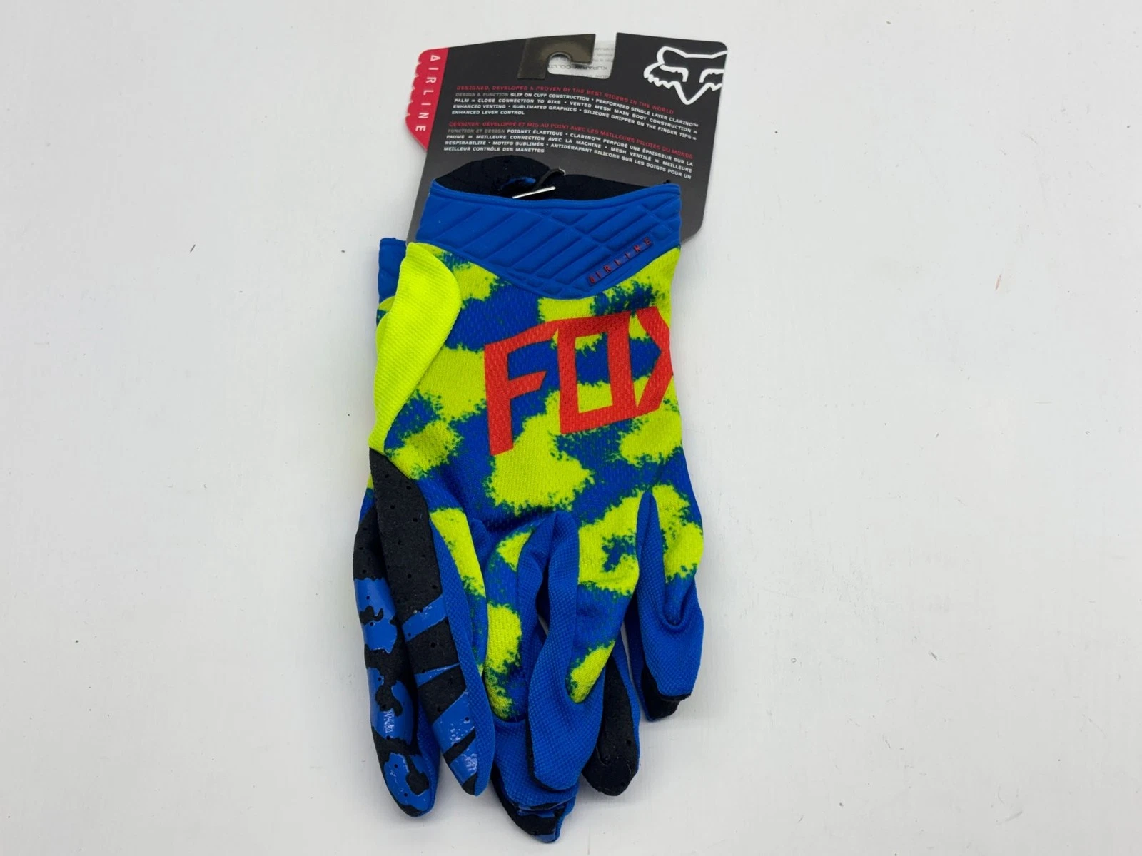 New Fox Men's Gloves 2XL Black Blue Yellow XXL Riding Hand Gear Protection MX