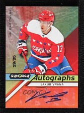 2020-21 Upper Deck Synergy Red 19/25 Jakub Vrana #A-JV Auto 0c64