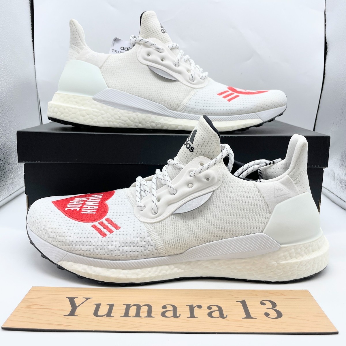Human Made × adidas Solar Hu Love Pack White Red EG1837 Men's Size