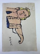 Andy Warhol COA Art Painting Original Drawing Vintage Paper Signed