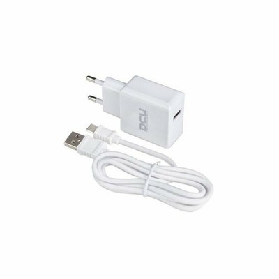 Caricabatterie da Parete + Cavo USB A con USB C DCU 66826 Bianco [1 m ...
