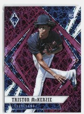 2021 Panini Chronicles #21 Triston McKenzie Phoenix Purple Velocity