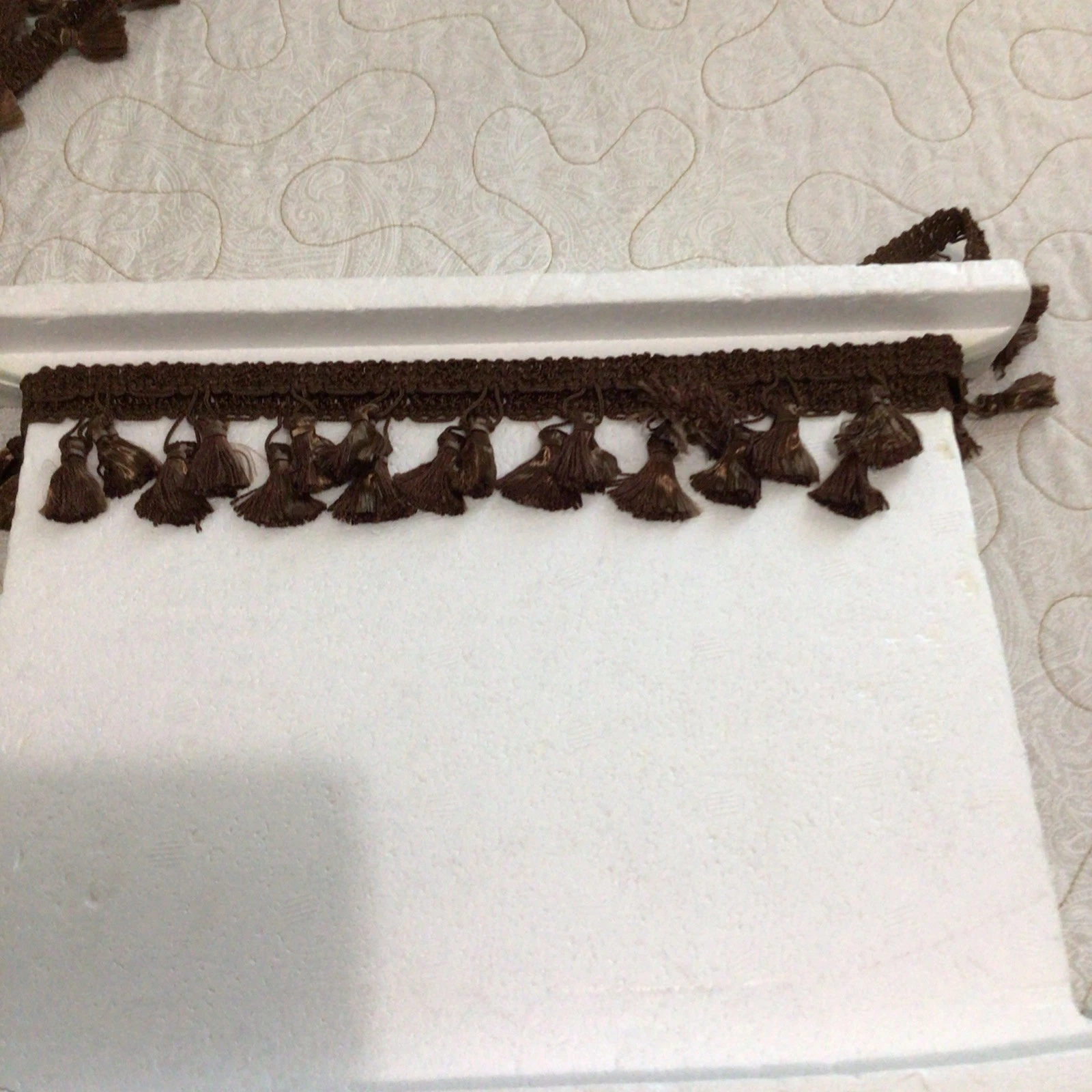 Vintage Conso Braid & Tassel Trim Chocolate Brown Cotton 18 Yards Jazz It Up