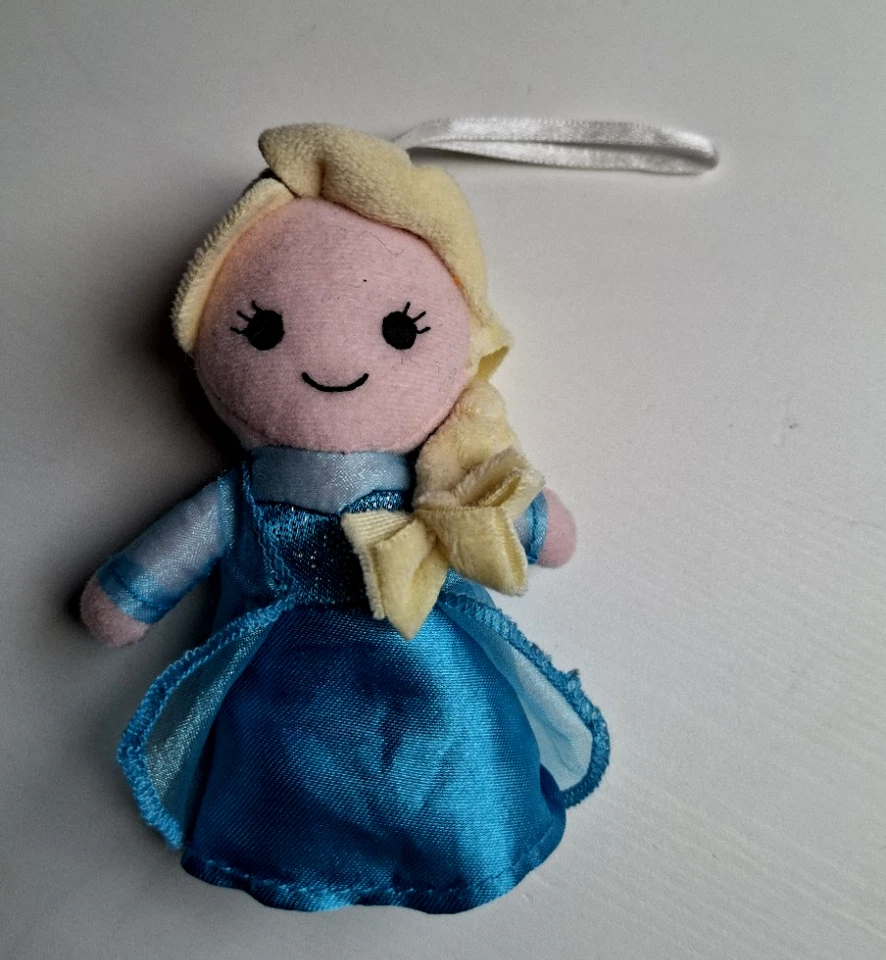 Elsa Eiskönigin Stoff Mädchen Figur Puppe Mini Anhänger 11 cm Disney - Bild 1 von 3