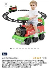 6V Electric Kids Ride On Train Motorized Train Toy w/ Track 6 Wheels Green