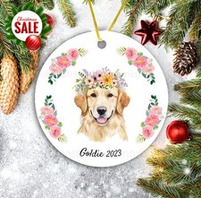 Personalized Golden Retriever Ornament, Custom Retriever Christmas Ornament, ...