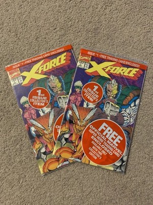 Vintage X-Force #1 (1991) Marvel Comics Lot of 2 Sealed W/ Trading Cards