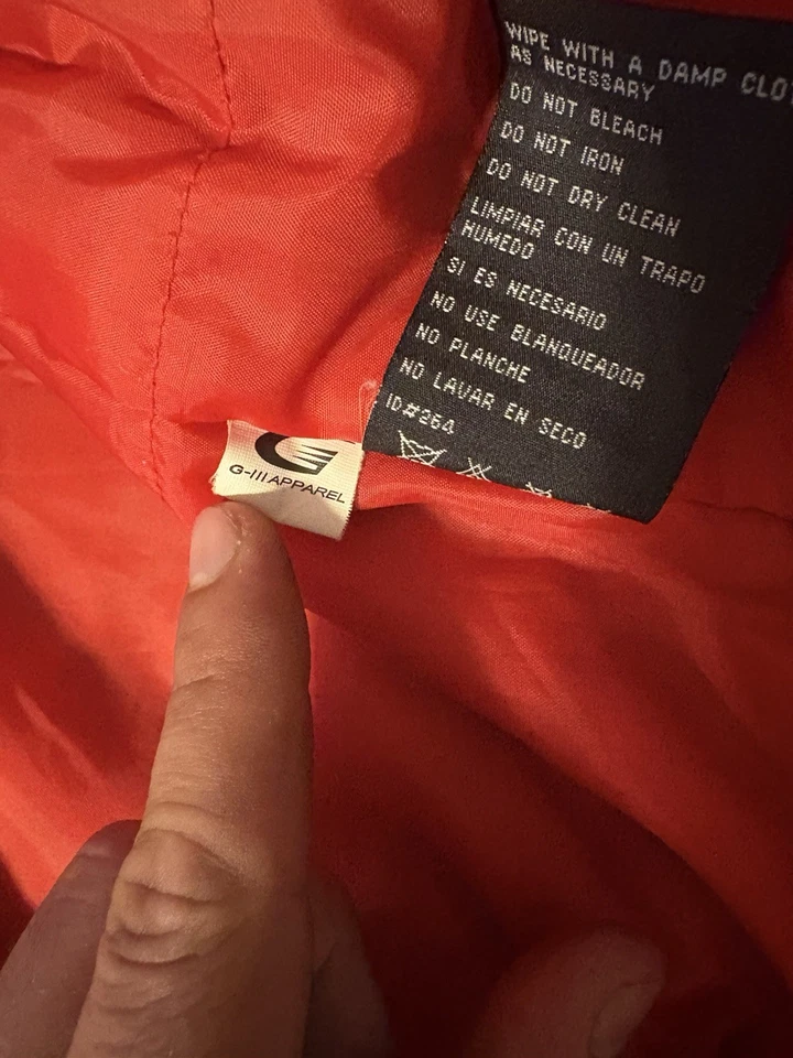 Chaqueta de cuero vintage Ohio State Buckeyes XL negra y roja Foto 3 de 4