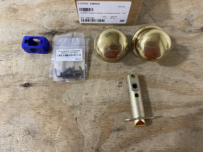 Emtek 8100PUS7 Providence Passage Door Knob Set, French Antique *READ*