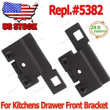 2x Drawer Front Mount Brackets For Kitchens Drawer/Cabinets 5382 Replacement US