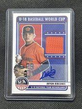2023 PANINI STARS & STRIPES RELIC AUTO U18-BR BRYON RINCONES /72 NETHERLANDS
