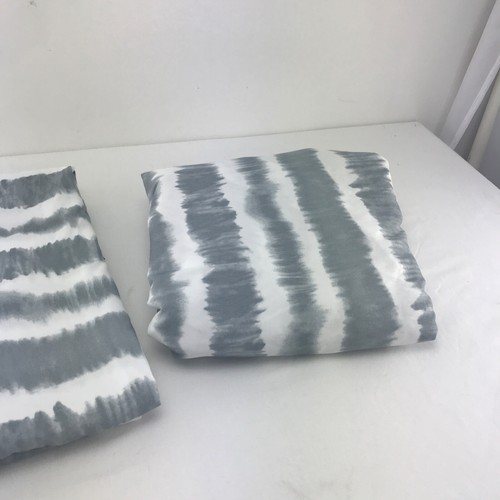 Juego de sábanas Cynthia Rowley 2 piezas doble gris tie dye - 1 plana y 1 ajustada - Imagen 5 de 9