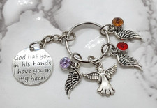 "God has you in His hands..." Memorial Keyring Sympathy Funeral Gift