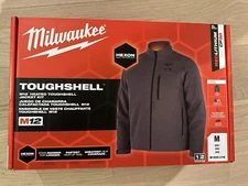 Milwaukee M100G-21M Men's Gray M12 Toughshell Heated HEXON Jacket 3.0ah Battery