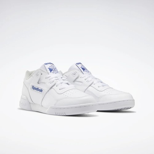 Reebok Workout Plus weiß royalblau Logo Herren Schuhe Größen 7,5 - 12 Modell # 2759 - Bild 1 von 7