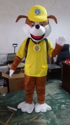 Dog Paw Patrol Rubble Mascot Adult Complete Costume Birthday Halloween ...