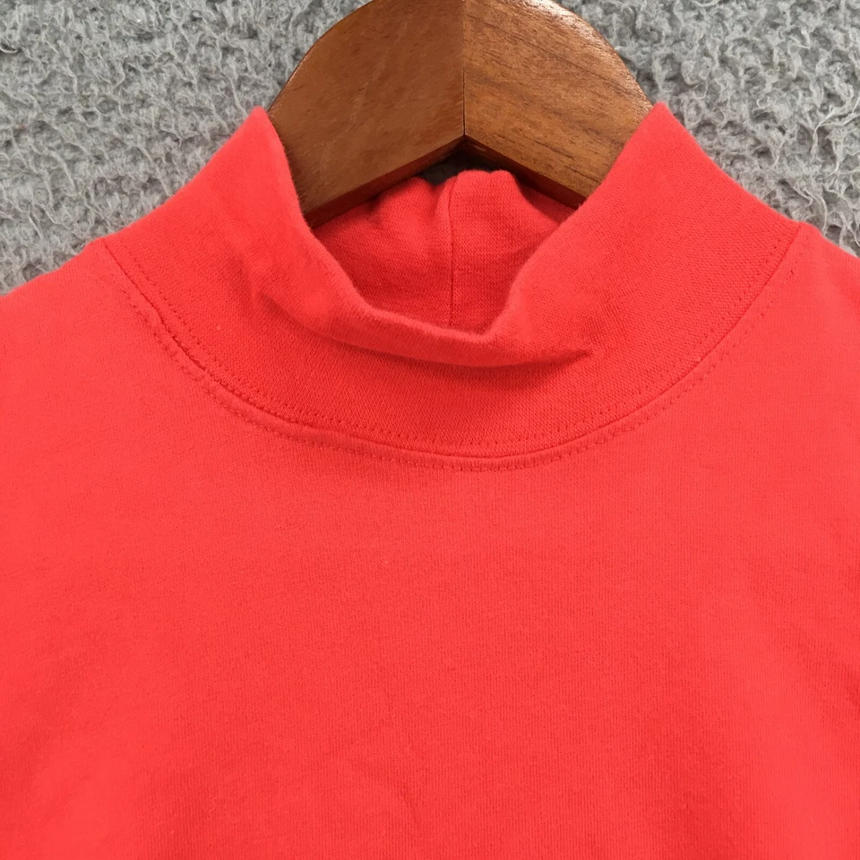 Camiseta sin mangas Talbots para mujer mediana naranja algodón cuello falso manga corta pulóver Foto 3 de 4