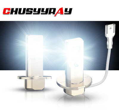 2pcs Super White 6000K H3 LED Fog Light Bulbs For Isuzu Rodeo 1991-1999