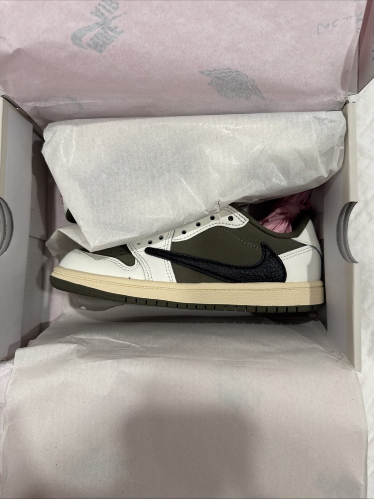 Air Jordan 1 Retro Low OG SP (PS) Travis Scott Medium Olive DO5442-200