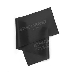THERABAND Bande élastique de résistance spéciale Heavy Black Non-Latex - 5 cour Pré-coup