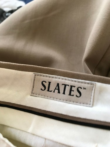Pantalones de vestir con puños plisados 36x34 Usados en excelente estado - Imagen 4 de 5