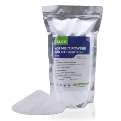 CALCA 35.2oz White Direct to Film TPU DTF Powder Hot Melt Adhesive Powder