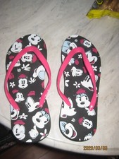 New DISNEY Minnie Mouse Tropical Flip Flop Sandals Adult Size 8 Women's