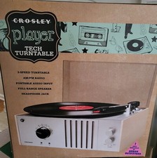 Crosley CR6017A-MA Player Turntable with AM/FM Radio and Aux-In, Light Maple