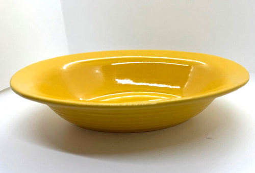 Vintage Bauer Pottery 11" Oval Serving Veg Bowl Yellow Ring Pattern - EXCELLENT - Picture 3 of 11
