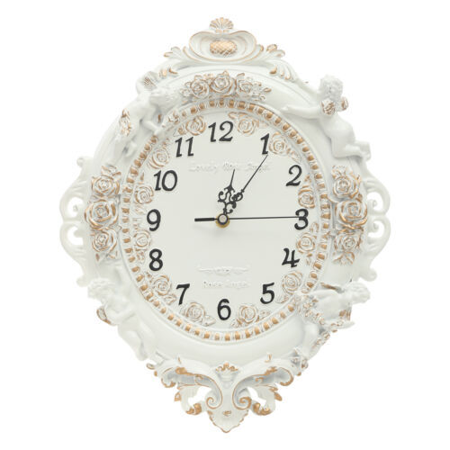 Orologio da parete stile europeo numeri da parete, per camera da letto, ufficio, bianco - Foto 6 di 19