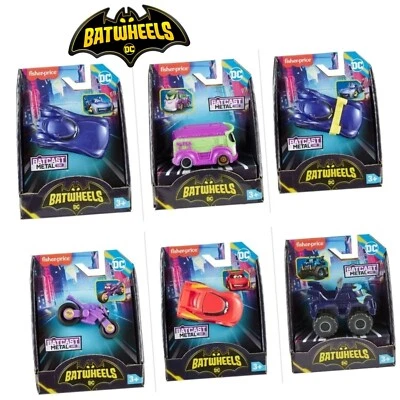 FISHER PRICE BATWHEELS Batcast Metal 1:55 Scale Die-Cast Vehicle Official Fisher-Price Batman