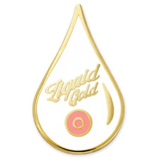 PinMart's Liquid Gold Breastmilk Breastfeeding New Mom Enamel Lapel Pin
