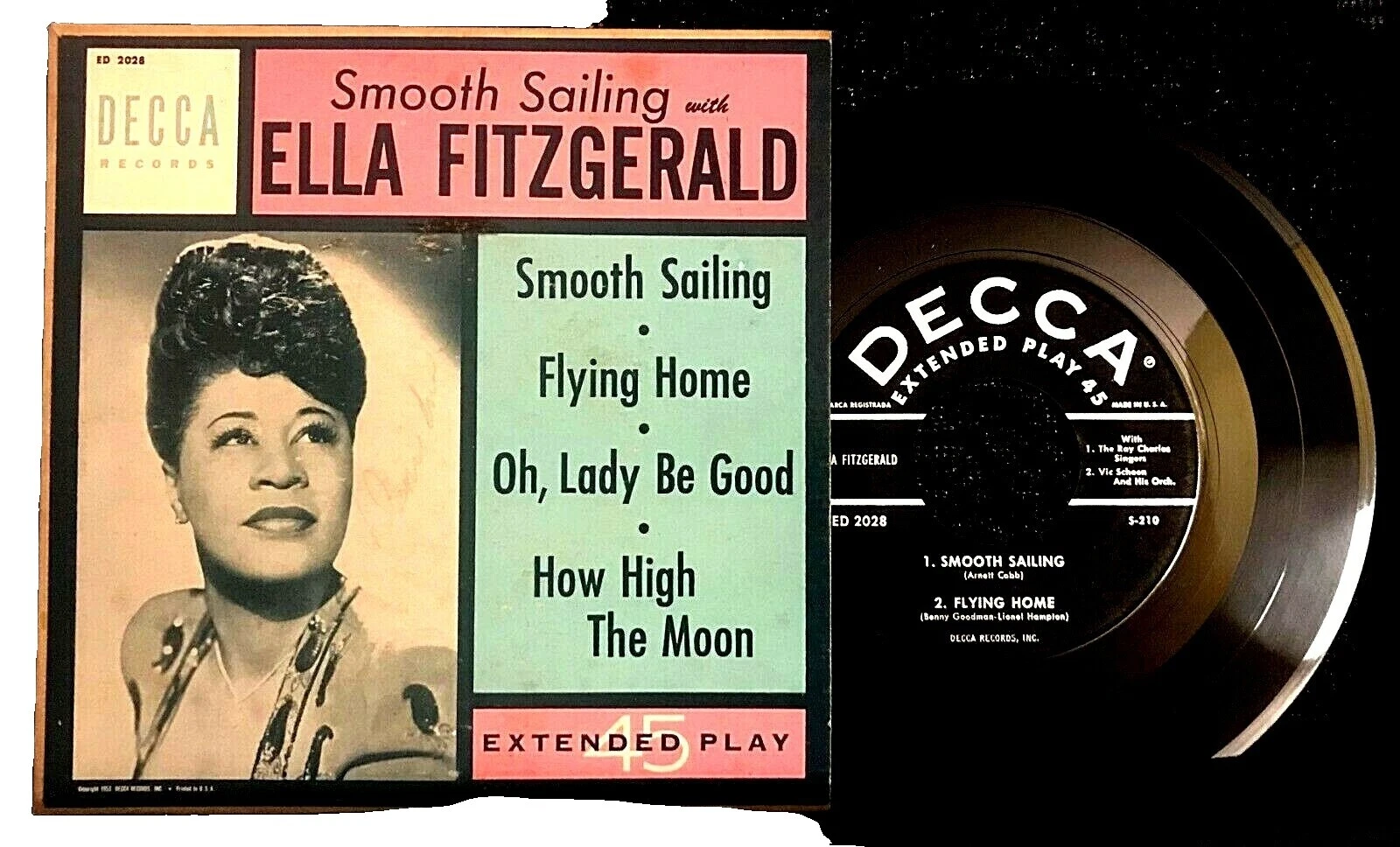 Ella Fitzgerald Excellent (EX) 45 RPM Speed Vinyl Records