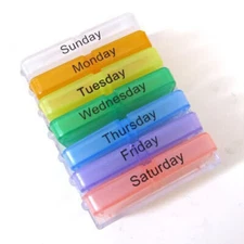 Daily Pill Box Weekly Organizer Case Medicine Storage Travel Holder 7 Day