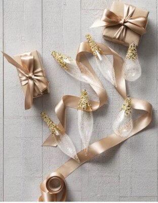 GRAND FOREST JEWELED CHRISTMAS TREE ORNAMENTS SET 6 PCS BY BALSAM HILL