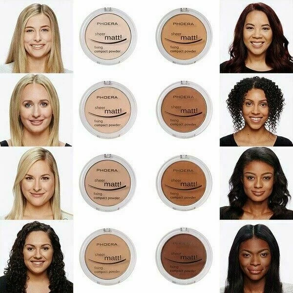 PHOERA MATTE SETTING COMPACT PRESSED POWDER FACE FOUNDATION MAKE UP BASE FIXER - Image 2 of 4