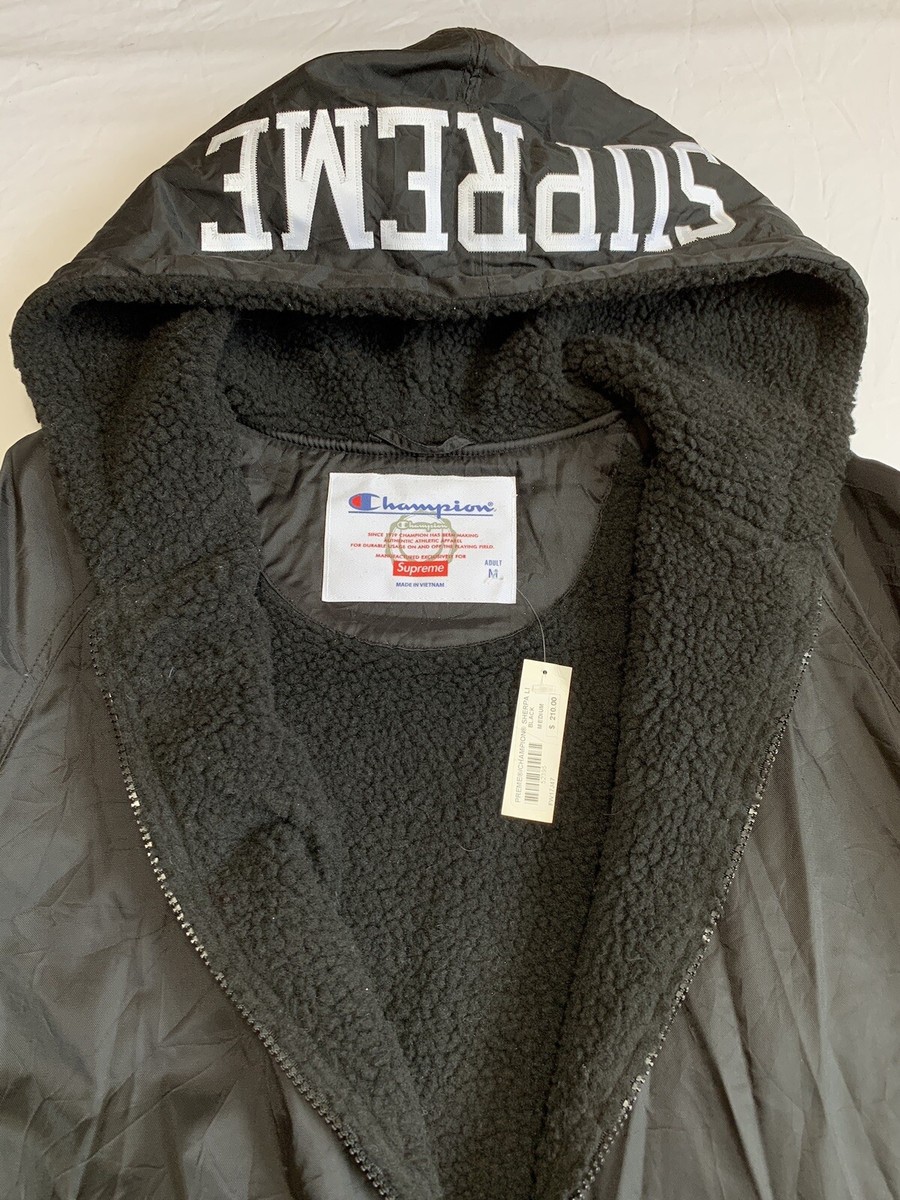 Supreme Champion Sherpa Lined Hooded Jacket Black | eBay Supreme Champion Sherpa Lined Hooded Jacket Black | eBay