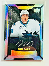 2015-16 UD Black Lustrous Rookie Autographs #67 Dylan DeMelo /299 RC Sharks