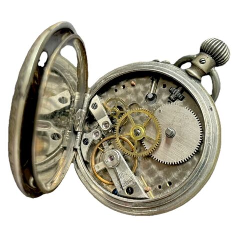 LONGINES Montre À Gousset décor Feuillagé à Réparer - Bild 5 von 10