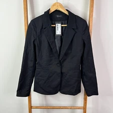 Forcast Suit Jacket Womens 10 Black Taylor Smart Casual Long Sleeve NWT