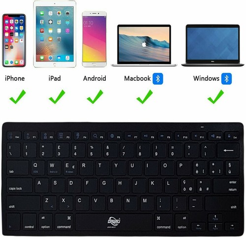 Tastatur Slim Bluetooth Drahtlos Smartphone Tablet Android Smart TV Ios PC 9306 - Bild 6 von 11