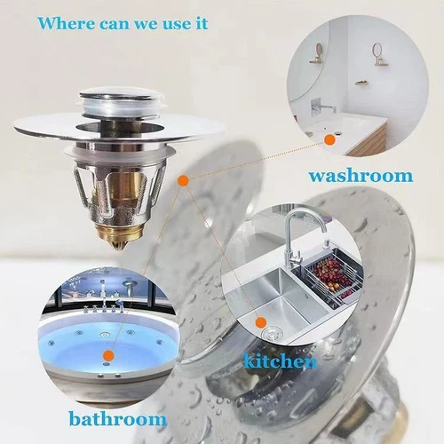 Drain Magic Universal Sink Stopper, Instantly Replace Broken Stoppers US Stock - Picture 2 of 10