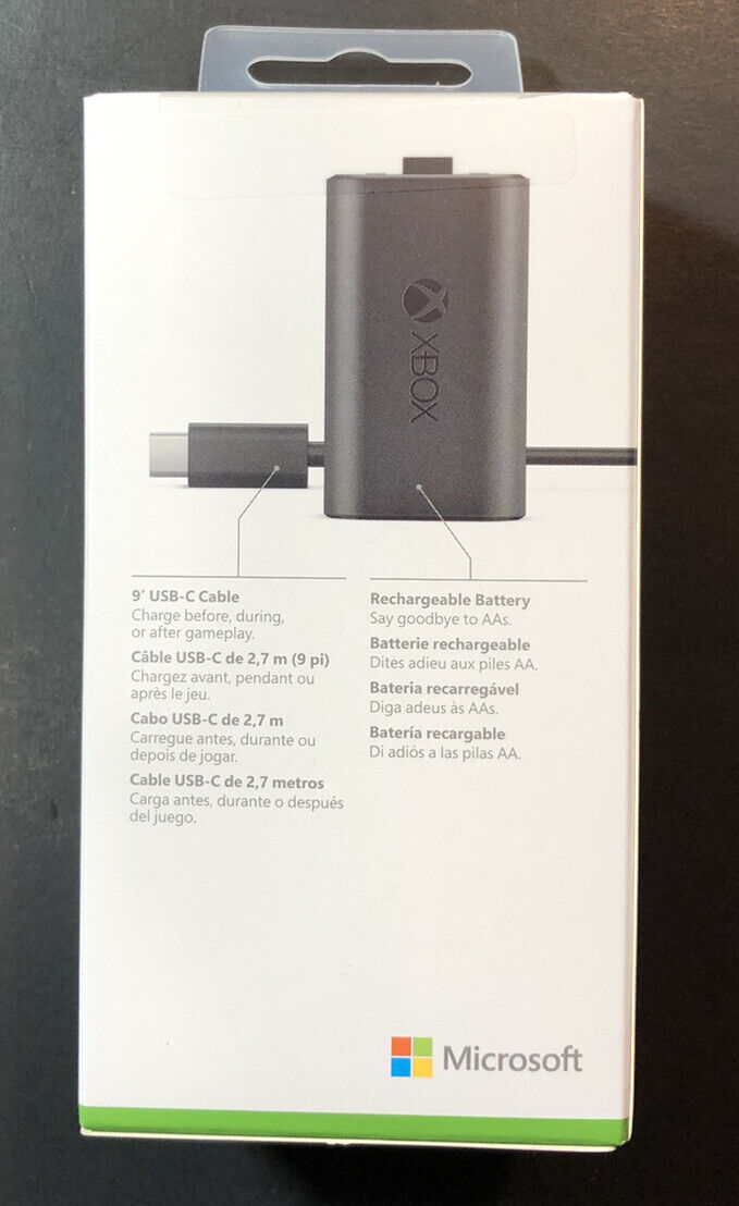 Play and Charge Kit. Xbox Rechargeable Battery + USB-C Cable